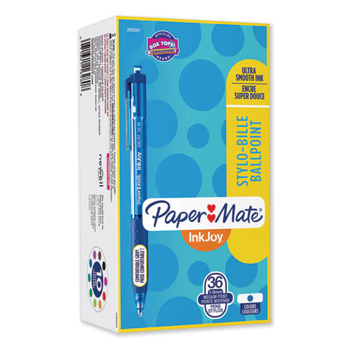Paper Mate InkJoy 300RT Retractable Ballpoint Pen Medium 1mm Blue Ink (36 Count) 2082957