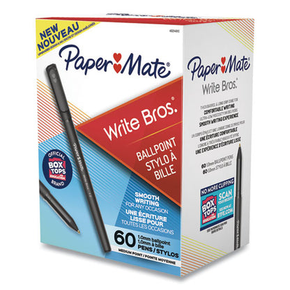Paper Mate Write Bros Stick Ballpoint Pen Medium 1mm Black Ink (60 Count) 4621401