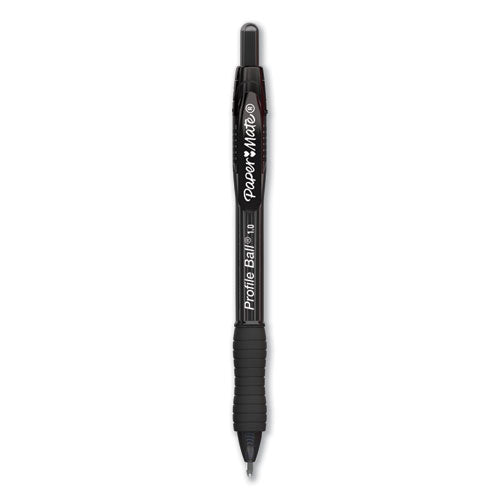 Paper Mate Profile Retractable Ballpoint Pen Bold Medium 1mm Black Ink (12 Count) 2095470