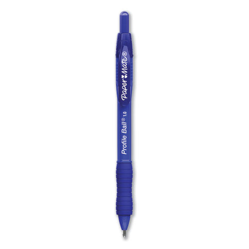 Paper Mate Profile Retractable Ballpoint Pen Bold Medium 1mm Blue Ink (12 Count) 2095462