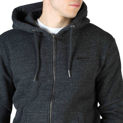 Superdry Full Zip Fleeced Hoodie Graphite Grey Men's Sweatshirt M2010227A-3TF