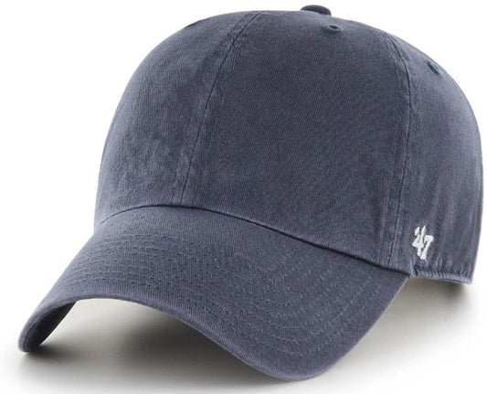 47 Brand Blank Classic Clean Up Vintage Navy Cap - Becauze