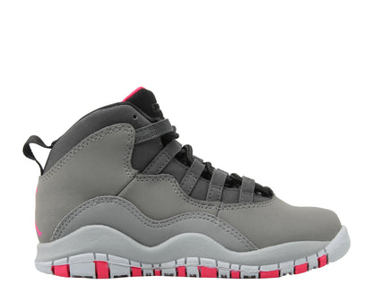 Nike Air Jordan 10 Retro (PS) Dark Shadow Grey Girls Basketball Shoes 487212-006