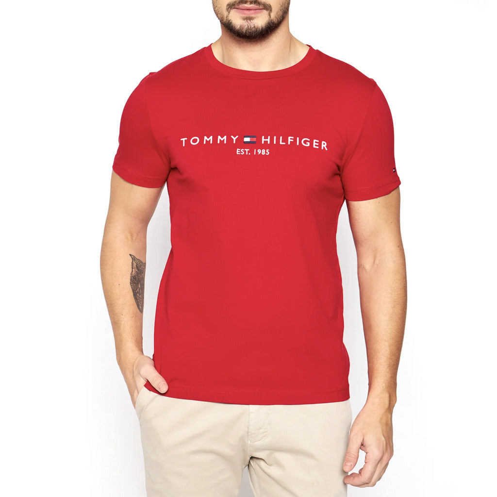 Tommy Hilfiger Slim Fit Logo Primary Red Men's T-Shirt MW0MW11797-XLG