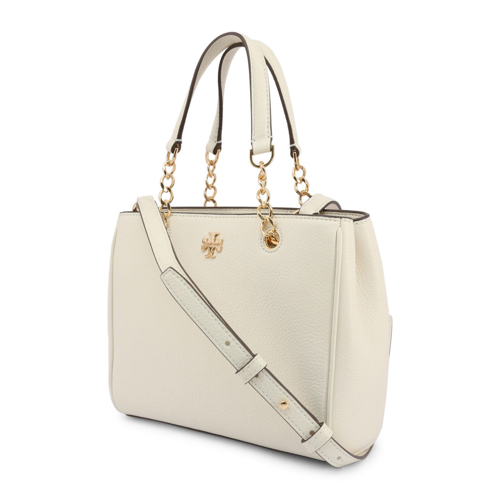 Tory Burch Carter Small Ivory Leather Tote Women's Bag 67316-104