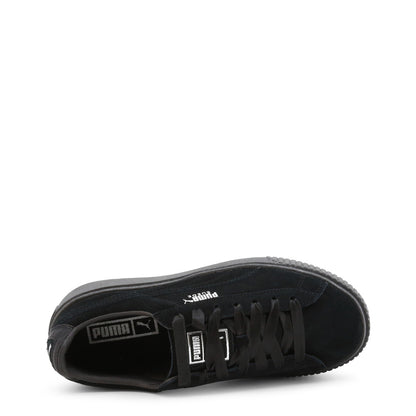 Puma Suede Platform Satin Black Women's Shoes 366106_01