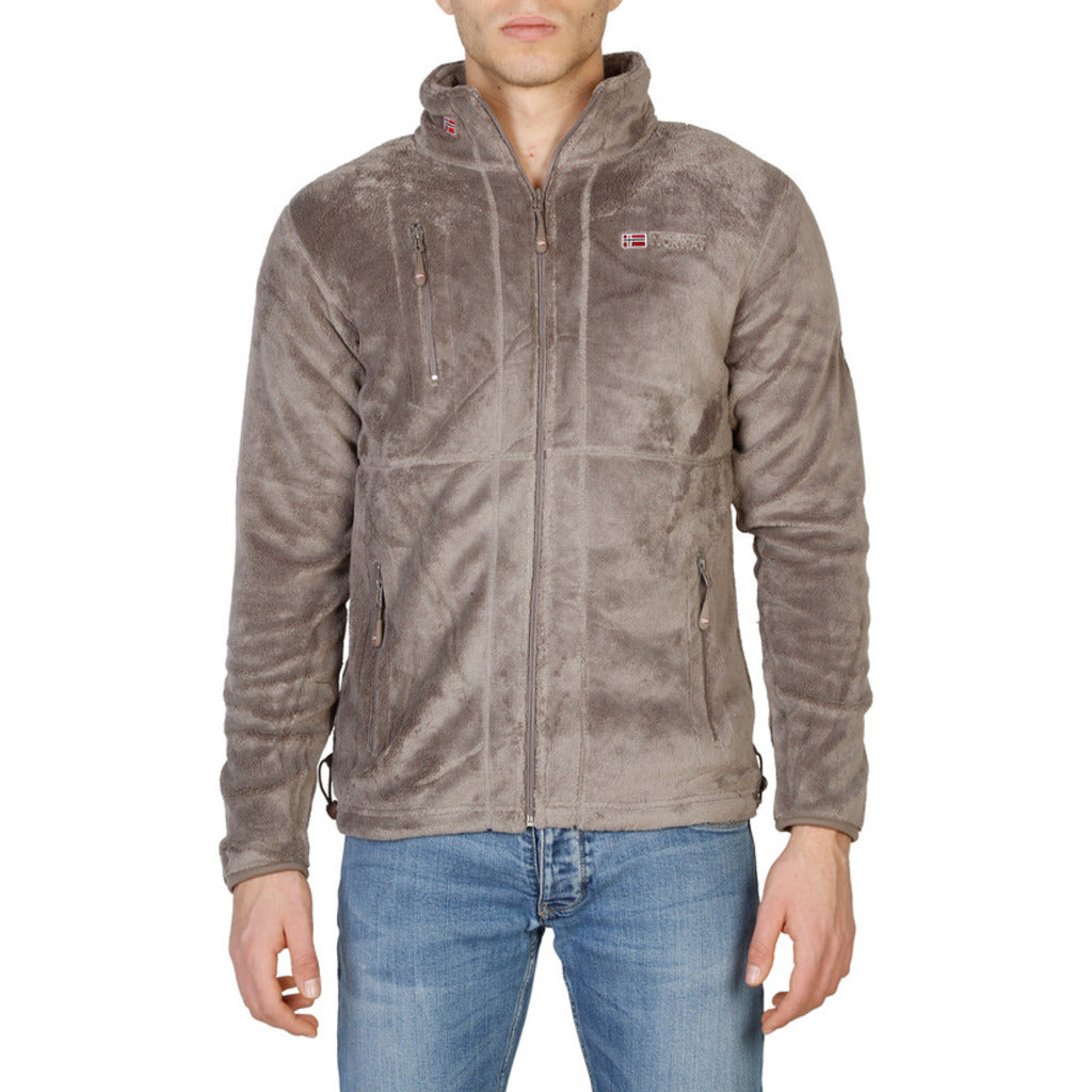 Geographical Norway Upload Taupe Grey Men's Sweater