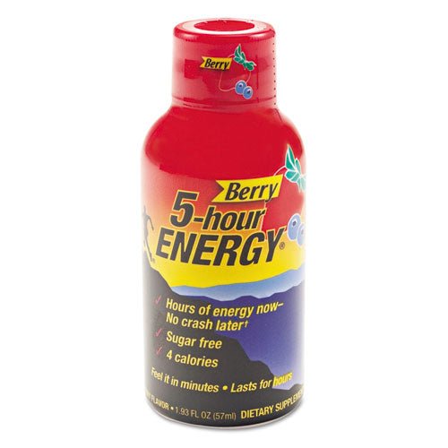5-hour Energy Energy Drink, Berry, 1.93oz Bottle, 12-Pack LVS500181 - Becauze