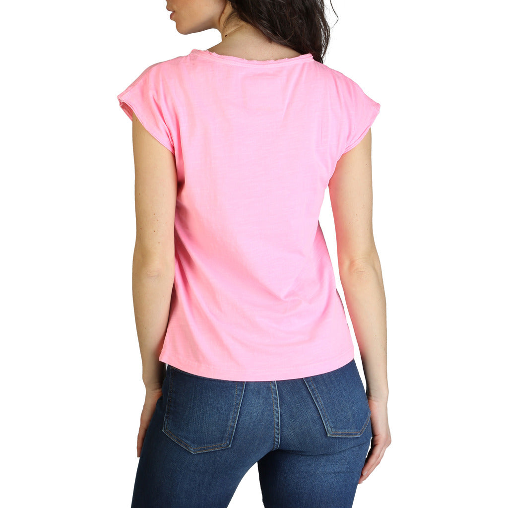 Yes Zee Cotton Round Neck Pink Women's Top T207-S400-0426