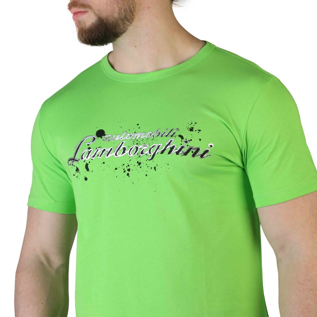Lamborghini Script Logo Verde Green Men's T-Shirt B3XVB7TC30260123
