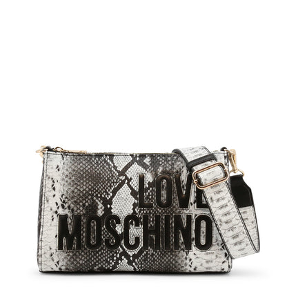 Love Moschino Python Print Black Women's Crossbody Bag JC4365PP0EKI0954