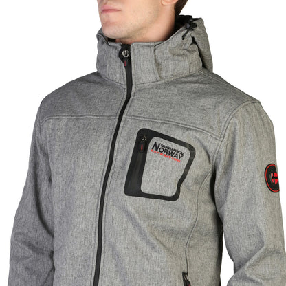 Geographical Norway Texshell Hooded Dark Grey Men's Jacket