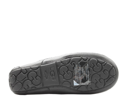 UGG Australia Ascot Leather Moccasin Black Men's Slippers 5379B-BLK