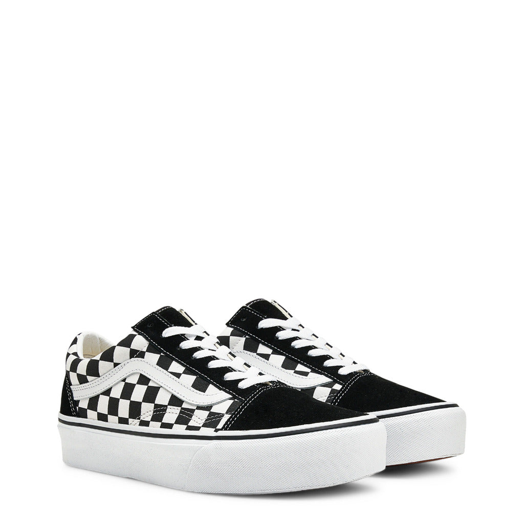 Vans Old Skool Platform Checkerboard Black White Women s Shoes