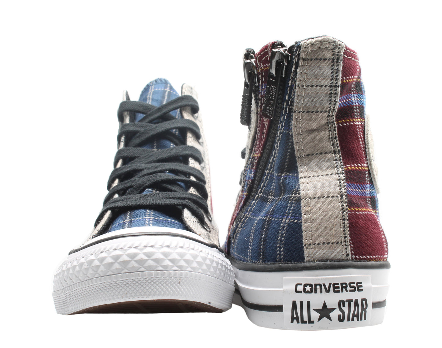 Converse Chuck Taylor All Star Dual Zip Hi Plaid White/Bordeaux Sneakers 549575C