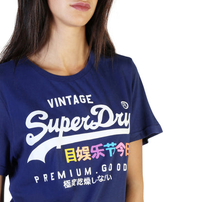 Superdry Premium Goods Puff Supermarine Navy Women's T-Shirt G10306AU-JZD