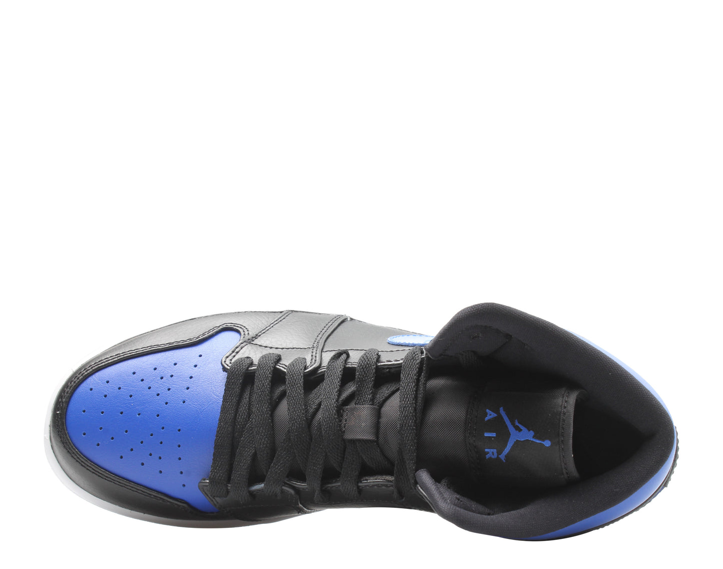 Nike Air Jordan 1 Mid Black/Hyper Royal-White Men's Basketball Shoes 554724-068
