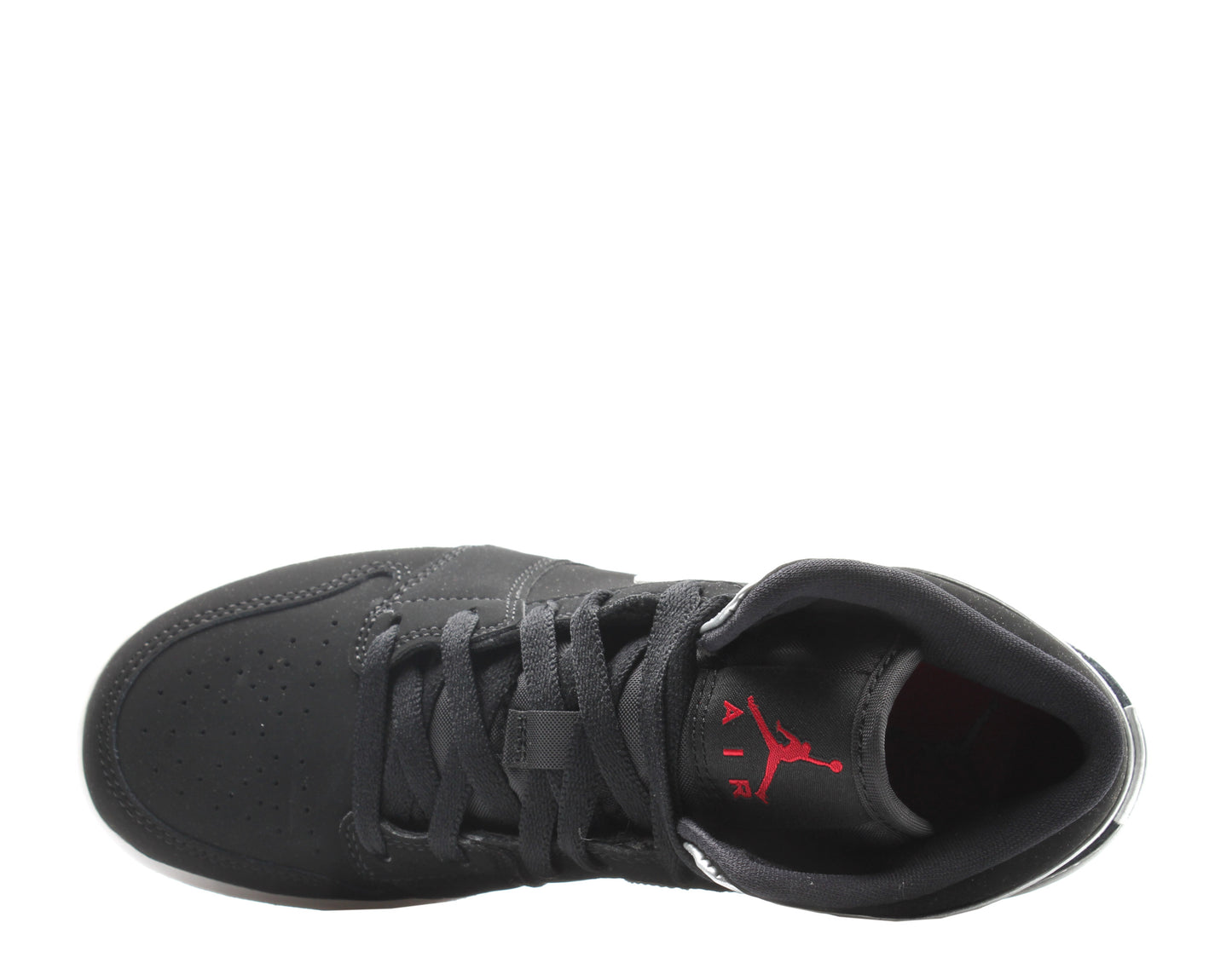 Nike Air Jordan 1 Mid (GS) Kilroy Black/Red-Silver Big Kids Shoes 554725-057