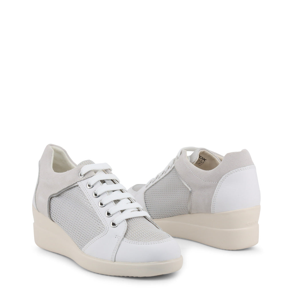 Geox Stardust White/Grey Featherlight Women's Sneakers D8230B085LYC0007