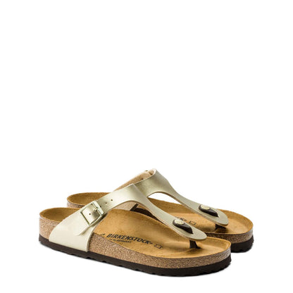 Birkenstock Gizeh Birko-Flor Gold Women's Sandals 1016109 Narrow Width