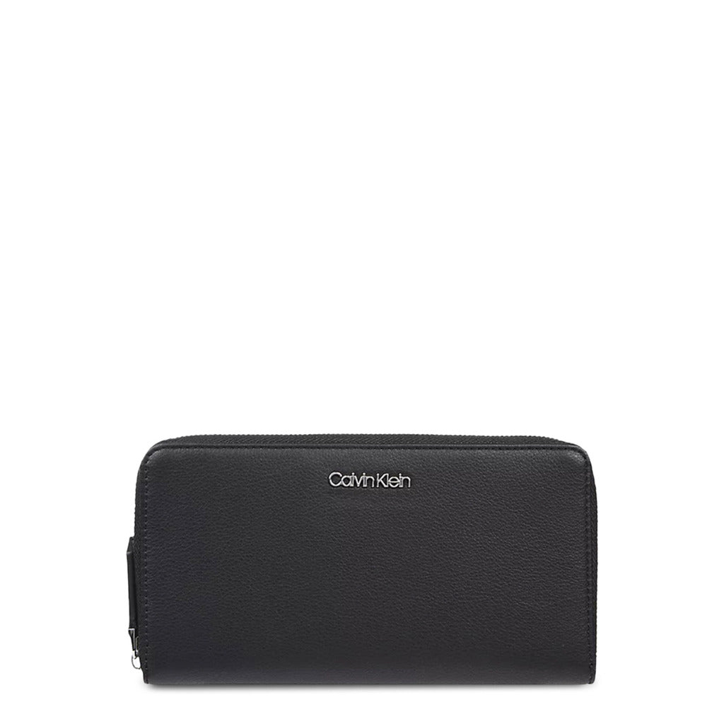 Calvin Klein Large Recycled Zip Around CK Black Women's Wallet K60K608164-BAX