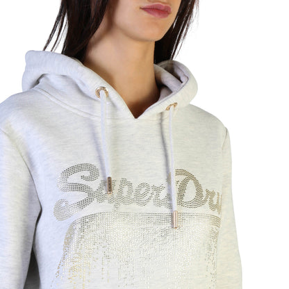 Superdry Vintage Logo Metal Cascade Women's Grey Hoodie Sweatshirt W2000058A-10C