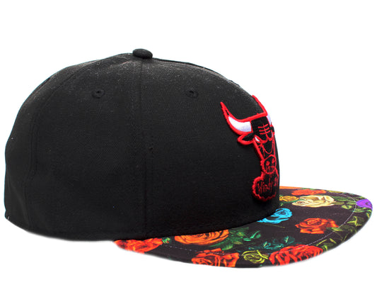 New Era 59Fifty Chicago Bulls Visor Real Floral Top Men's Fitted Hat 5950