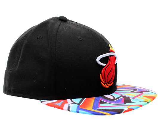 New Era 59Fifty Miami Heat Visor Real Graffiti Men's Fitted Hat 5950
