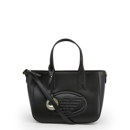 Emporio Armani Faux Leather Black Women's Satchel Bag Y3D083YH18A180001