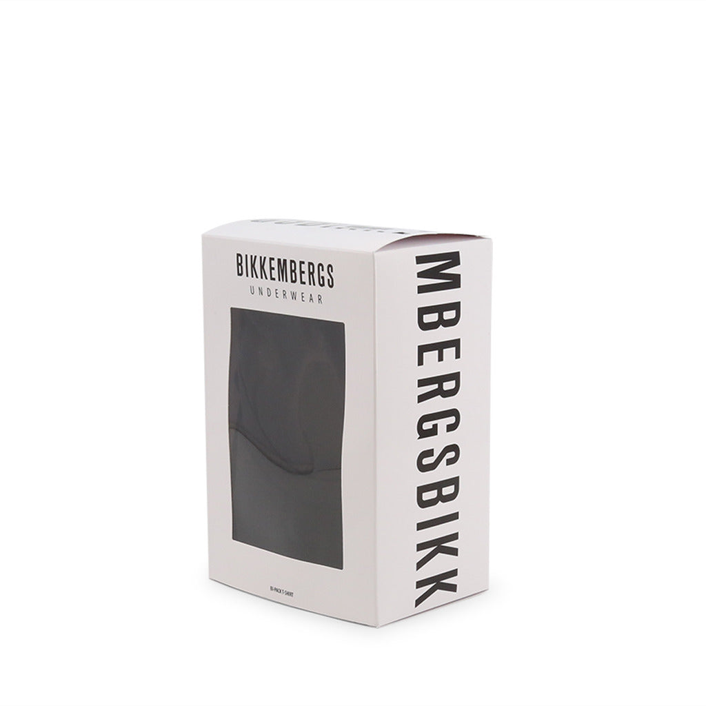 Bikkembergs 2-Pack V-Neck Black Men's Undershirt 221BKK1UTS02BI1111