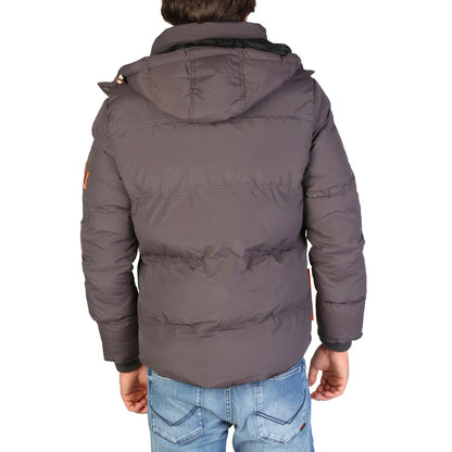 Geographical Norway Verveine Dark Grey Hooded Bomber Men's Jacket