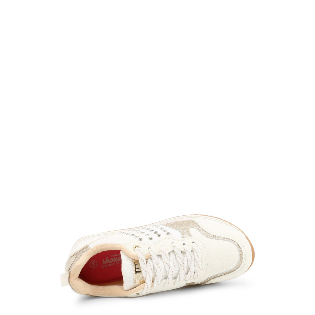 Shone Glitter White Girls Shoes 9110-010