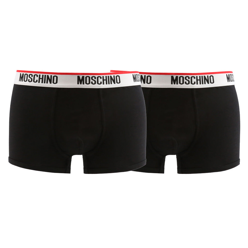 Moschino Logo Band 2-Pack Boxer Briefs Black Men's Underwear A475181190555