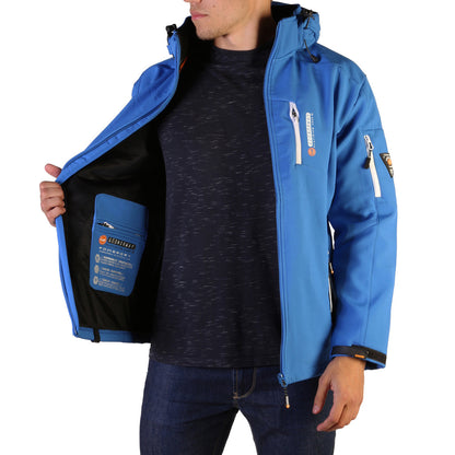 Geographical Norway Tichri Blue Hooded Bomber Men's Jacket