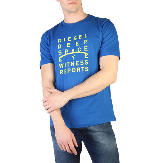 Diesel T-JUST-J5 Graphic Deep Space Eye Witness Print Blue Men's T-Shirt 00S4EL0091A