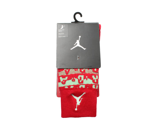Nike Air Jordan Jumpman 11 Logo Crew Red/Poison Green Socks 631714-688