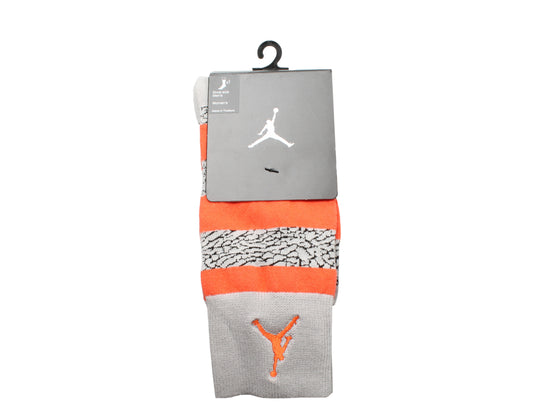Nike Air Jordan Striped Elephant Print Crew Crimson/Wolf Grey Socks 647688-014