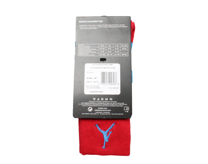 Nike Air Jordan Striped Elephant Print Crew Red/Grey/Blue Socks 647688-687