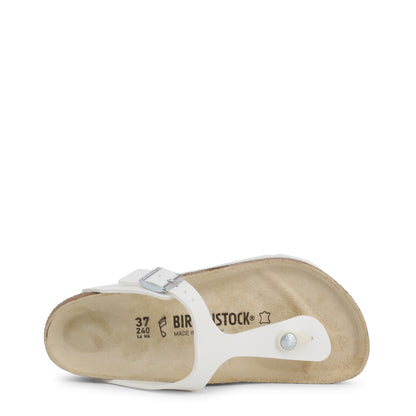 Birkenstock Gizeh Birko-Flor White Sandals 0043731 Regular Width