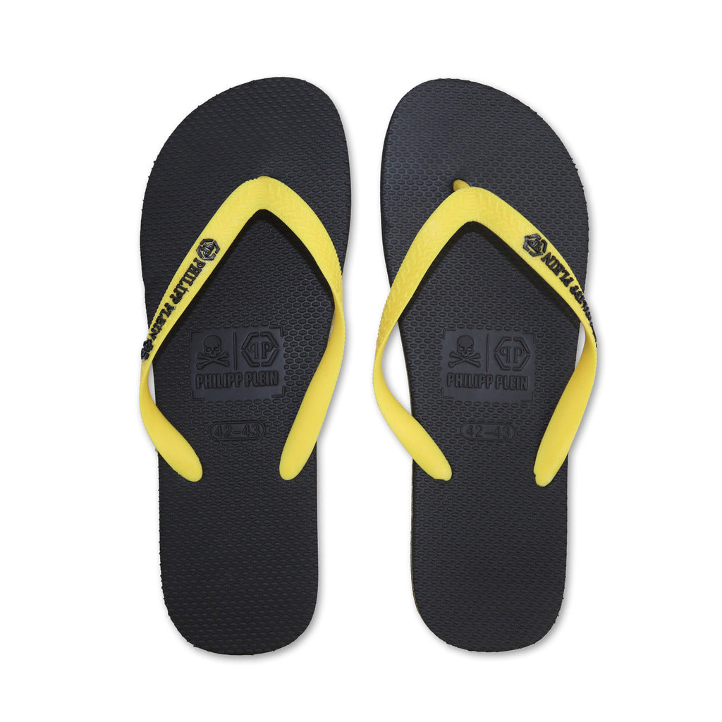 Philipp Plein Logo Black/Yellow Flip Flops BRD-90499Y