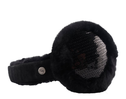 UGG Australia Sequin Sheepskin Black Earmuff 66251-BLK
