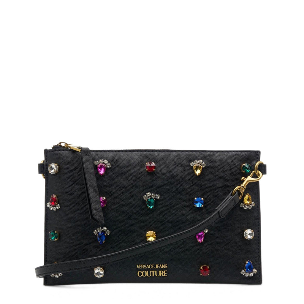 Versace Jeans Couture Black Women's Clutch Bag with Gems 71VA4B3X-ZS073-899