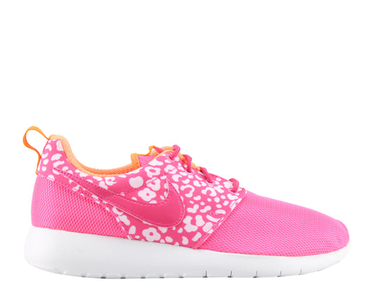 Nike Roshe Run Print (GS) Pink/Black Big Girls Running Shoes 677784-603