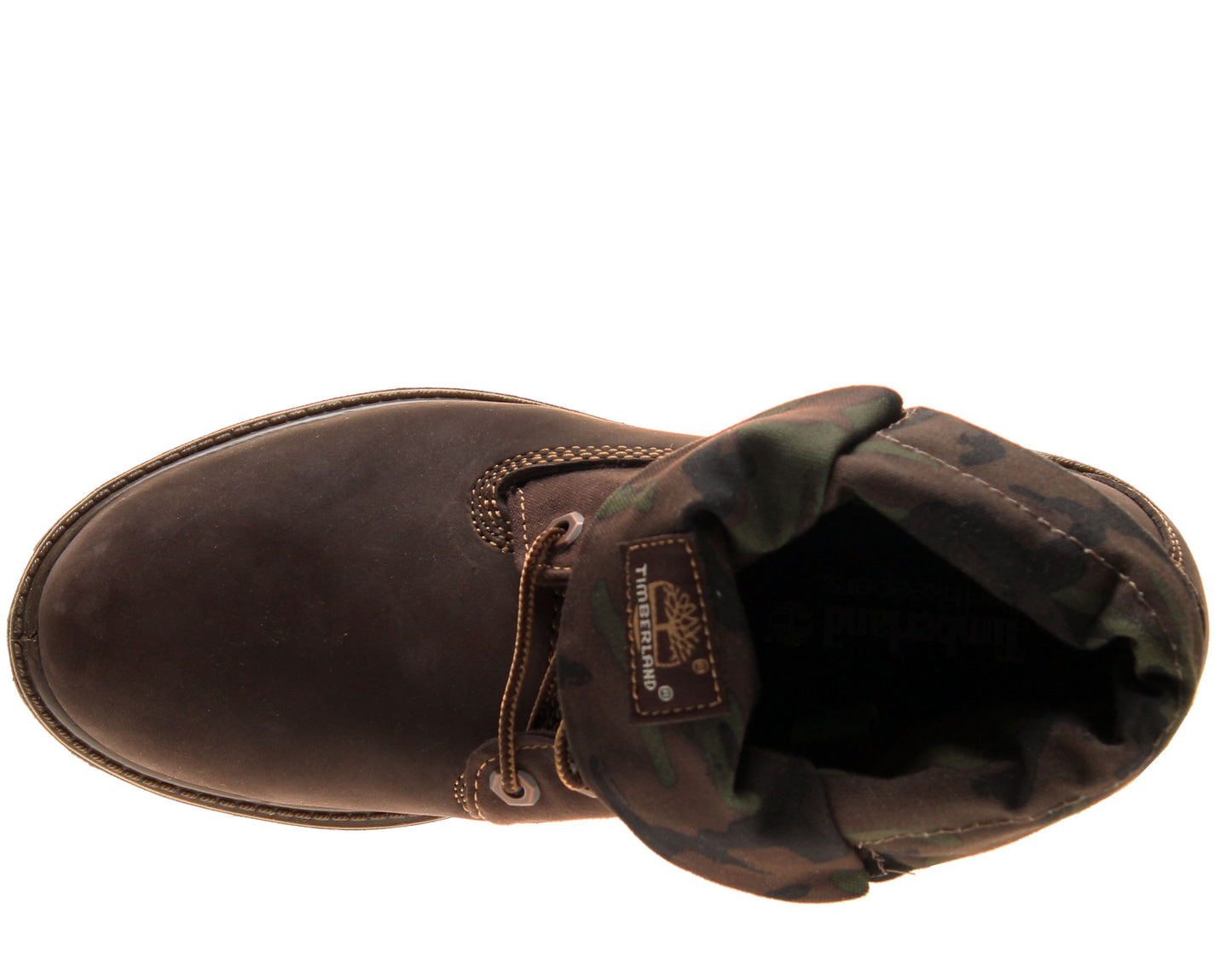 Timberland EK Men's Basic Brown Nubuck/Cammo Roll-Top Boots 6634A