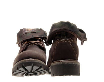 Timberland EK Men's Basic Brown Nubuck/Cammo Roll-Top Boots 6634A