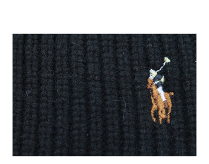 Polo Ralph Lauren Merino Wool Knit Black Horse Scully Beanie Hat 6F0101-001