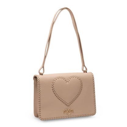 Love Moschino Laced Soft Heart Nude Women's Shoulder Bag JC4034PP1ELH0107
