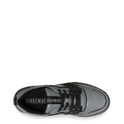 Bikkembergs Scoby Leather Basketball Steel Grey/Black Men's Shoes 202BKM0102030