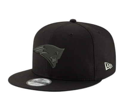 New Era 9Fifty NFL New England Patriots Black on Black Snapback Hat 70457659