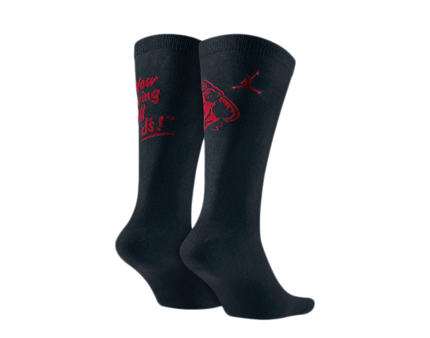 Nike Air Jordan Jumpman 5 Low Crew Black/Gym Red Socks 724928-010